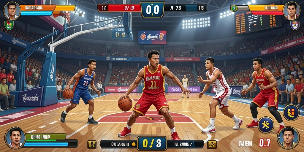 Tangkapan layar memperlihatkan fitur multiplayer saat bersaing dengan teman.