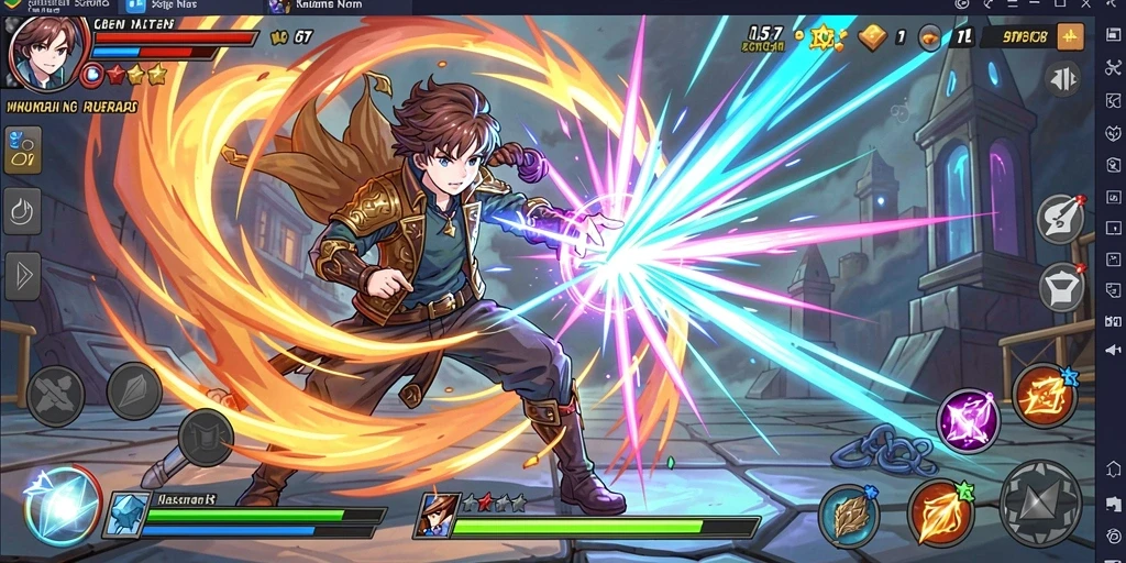 Screenshot dari level dengan tantangan yang menantang dan menarik.