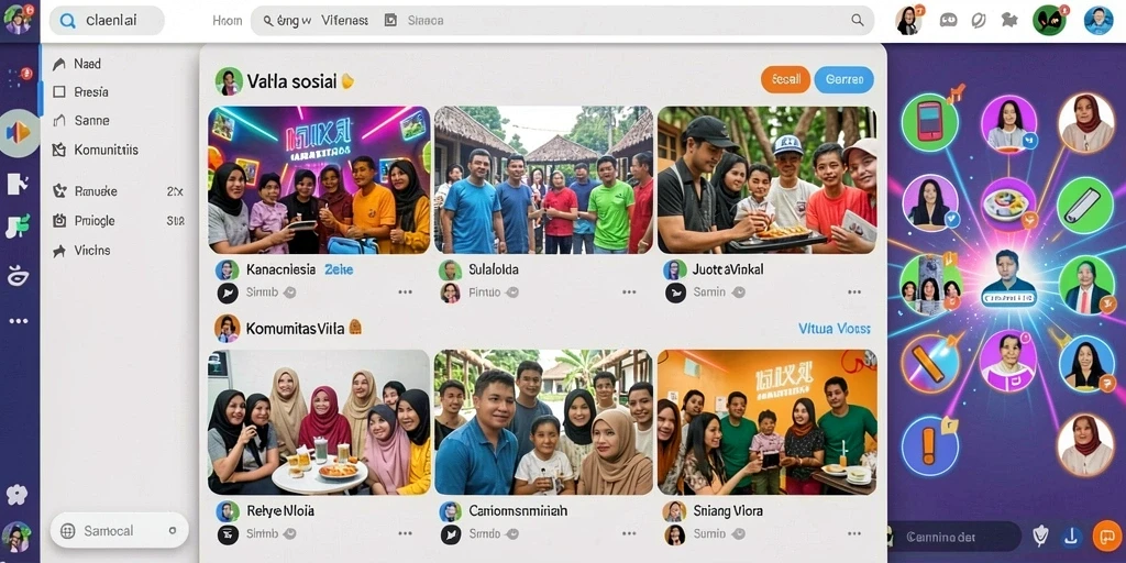 Interaksi sosial dengan pemain lain di dalam game.